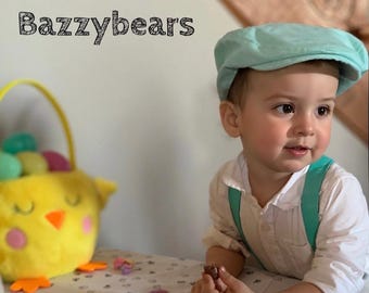 Irlandzka lniana czapka z daszkiem - Irlandzka - Irlandia - Ręcznie robiona - Unisex