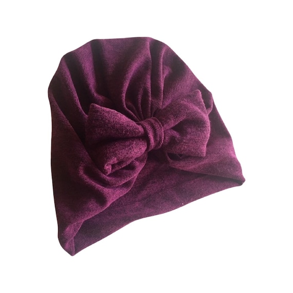 Turban hat, Baby Hat, Baby Girl Bow, Hair Bow, Turban For Tots, Newborn Bow, Baby Shower Gift, Autumn Bows, Turban Knot, Toddler Hat