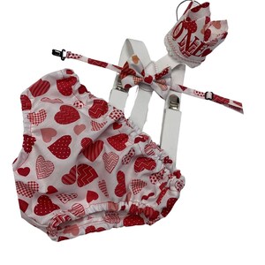 Tenue Boy Cake Smash, Red Boy Cake Smash, Milestone Pictures, 1er anniversaire, Nœud papillon de la Saint-Valentin, Noël Noël Noeud, Cravate et couvercle de couche