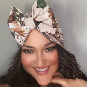 Turbans fleuris pour bébé, bonnets pour bébé, bandeau en coton pour bébé, bandeau à fleurs pour bébé, écharpe à fleurs pour bébé, chignon fleuri, turban pour bébé, turban pour bébé