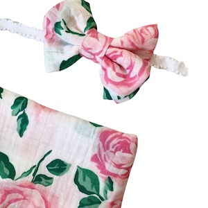 FLOWER BABY SWADDLE, envoltorio de muselina de algodón orgánico, manta para bebés, envoltorio de flores, manta de muselina, manta para niñas, regalo de baby shower