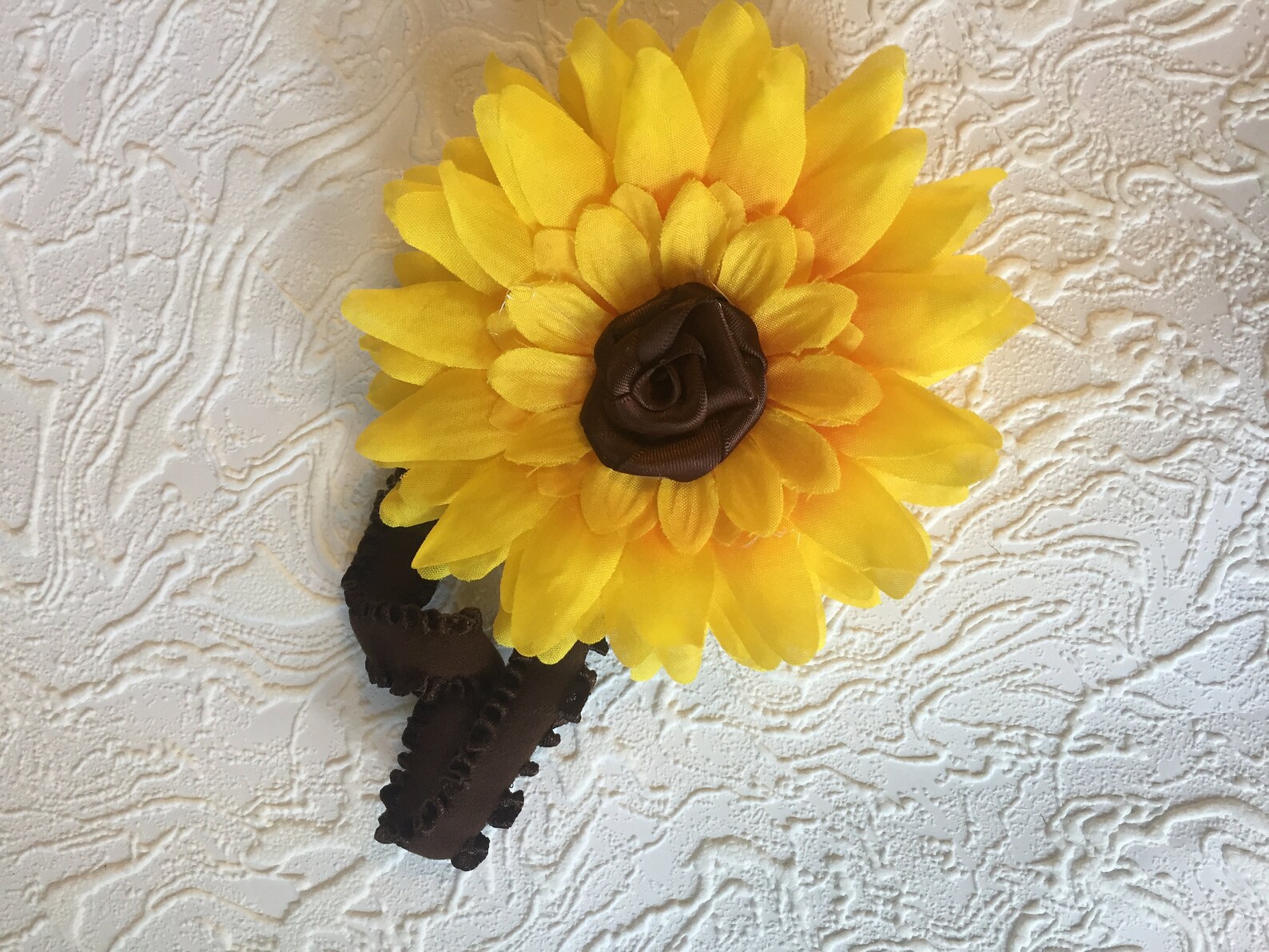 sunflower newborn headband