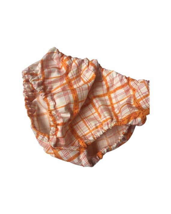 1st birthday bloomer, orange bloomer, orange plaid bloomer, birthday bloomer, cake smash bloomer, diaper cover, Birthday bloomer, boy bloome