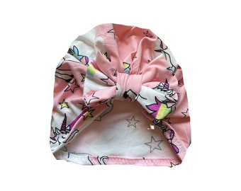 Unicorn Turban With Bow | Unicorn |Turban | Baby Turban | Toddler Turban | Turban Hat | Baby Hat | Baby Turban Hat | Baby Gift | Baby Girl