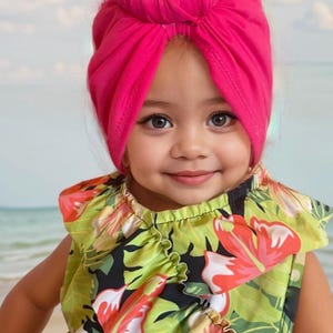 Choose your colour SWIM baby turban, messy bow turban, baby headwrap, knot turban, newborn turban, knot ball turban, baby gift