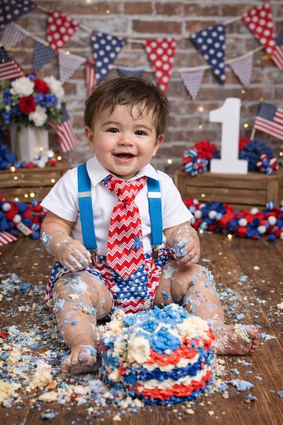 Boy Cake Smash Outfit, July 4th Cake Smash, USA Cake Smash Outfit, Red White and Blue Birthday, Firecracker Baby, Boys 1st Birthday