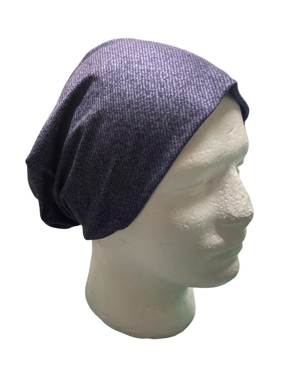 Denim Slouchy, Denim Beanie, Knit Slouchy Beanie, Blue Slouchy, Eco Friendly Gift, Slouchy for Him, Slouchy for Her, Gift for Him. Baby Hat