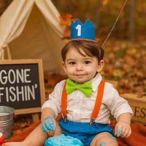 Boys First Birthday Outfit, Cake Smash Outfit, Fishing Party, OFISHally One, The Big One, 1st Birthday, for Boys