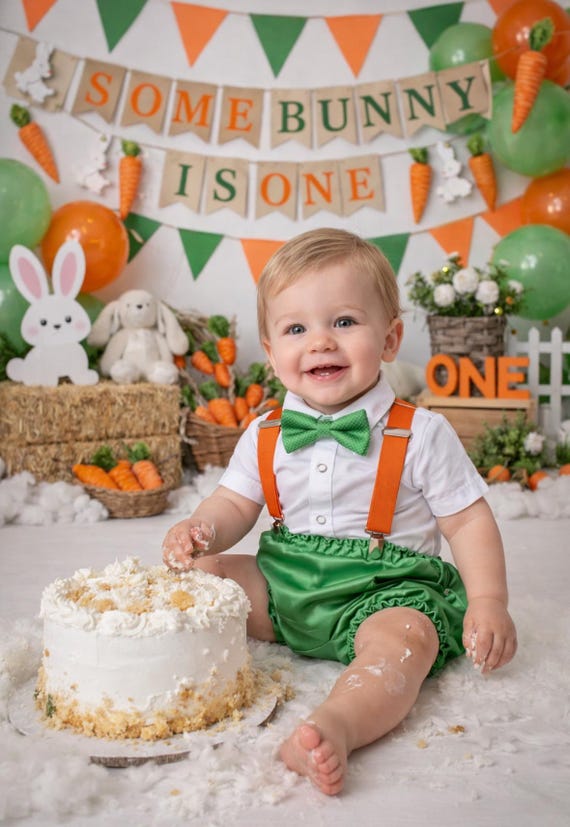Boy Cake Smash Outfit, Boy Cake Smash, Boy 1st Birthday Set, 1st Birthday, Milestone Pictures, Boy 1st Birthday Outfit, Orange Cake Smash