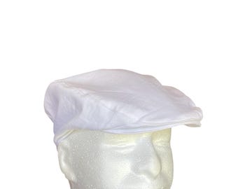 Christening Hat White Newsboy Hat White Baby Flat Cap Newsboy
