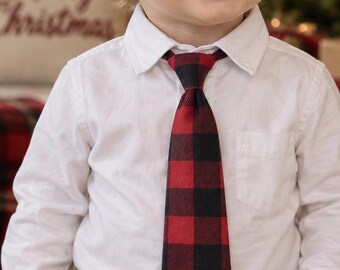 Red Black Plaid Buffalo Check Necktie, Bow Tie or Pocket Square Buffalo Plaid Necktie Lumberjack Tie Christmas Tie Groomsman Wedding