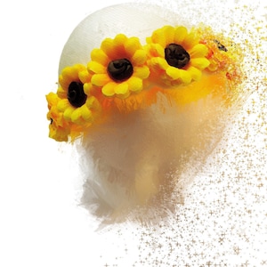 sunflower baby headband, wreath flower headband, baby flower headband, spring baby headband, summer baby headband, sunflower headband, baby