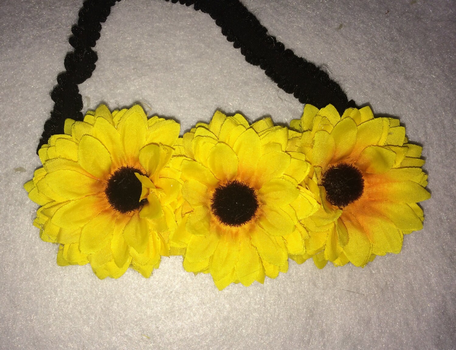 sunflower newborn headband