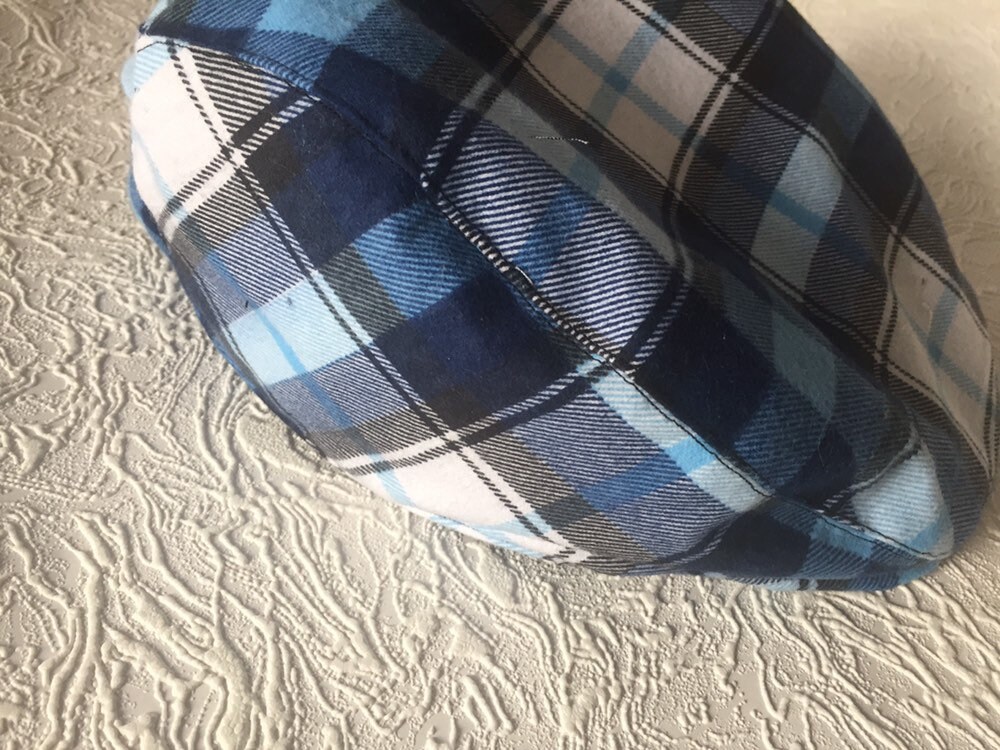 Blue plaid Flat Cap Jeff Paddy Irish Driving English Gatsby Mens Ivy Hunting Scally Bunnet English Dai Newsboy Hat Baby flat cap boy