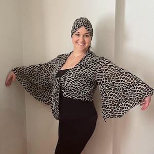 Boho crop top met overslag/geknoopte top met klokmouwen/gestrikte voorkant met klokmouw/festival crop top/gestrikte voorkant voor- of achterkant/strandtop/partytop