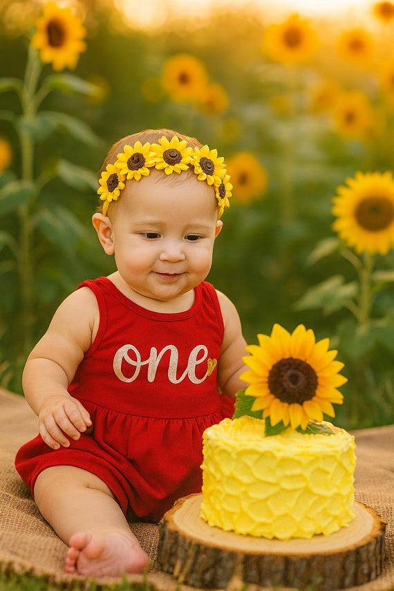 sunflower baby headband, wreath flower headband, baby flower headband, spring baby headband, summer baby headband, sunflower headband, baby