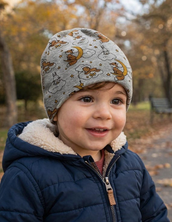 Cute Baby Beanie Hipster, Soft  Cotton Toque, Newborn Fleece Classic Infant Toddler Baby Boy Girl, Winter Warm Hat Christmas Gift