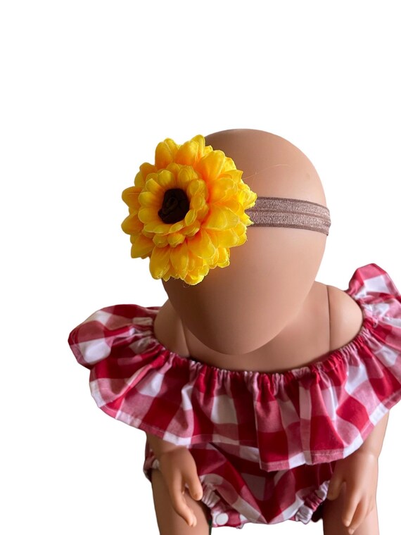 Large sunflower headband, sunflower headband, baby sunflower headband, sunflower headband, baby flower headband, yellow flower headband