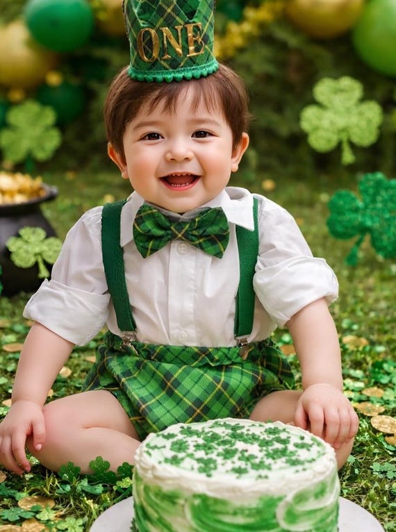 Boy Cake Smash Outfit, Cake Smash Set, St. Patrick’s Day Cake Smash, Lucky One Cake Smash, Irish 1st Birthday, Boy 1st Birthday