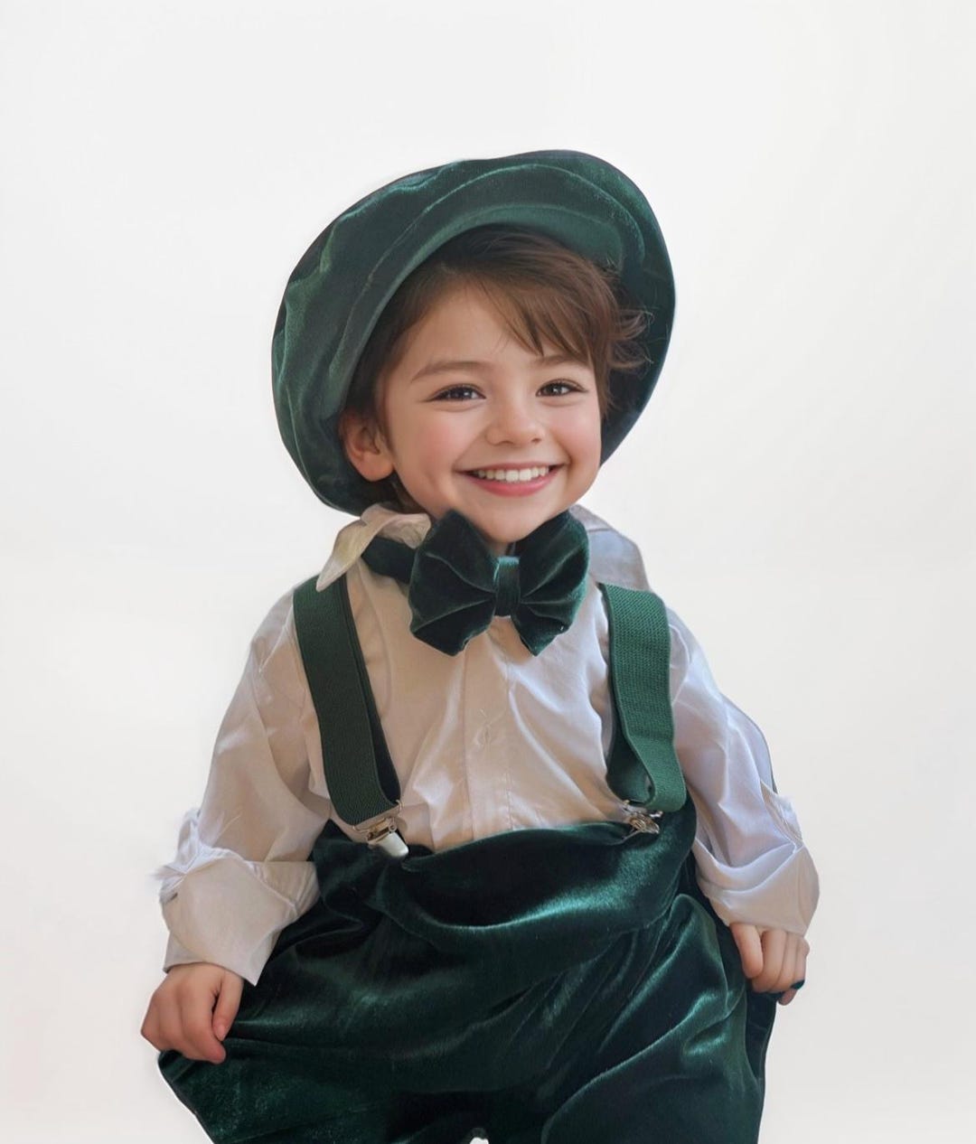 Boy Winter Colorful Dress Velvet Stuff