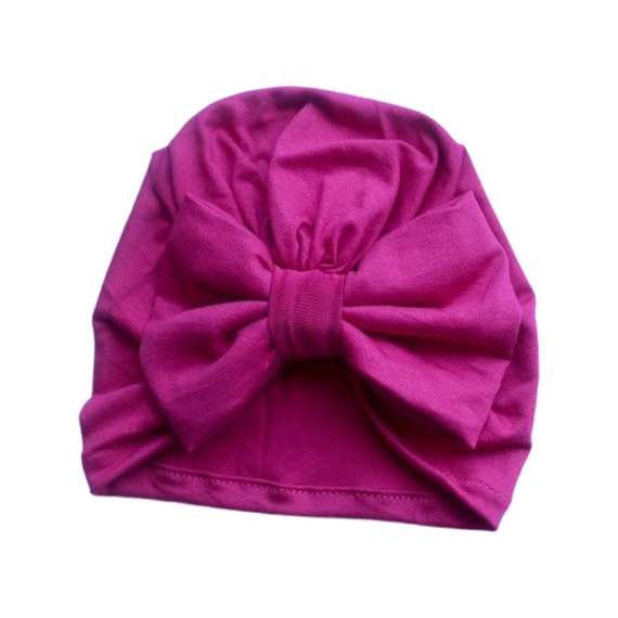 Pink Turban - Baby Turban - bubblegum turban - pink ruffle turban hat - baby turban - toddler turban - bow turban turban - top knot turban