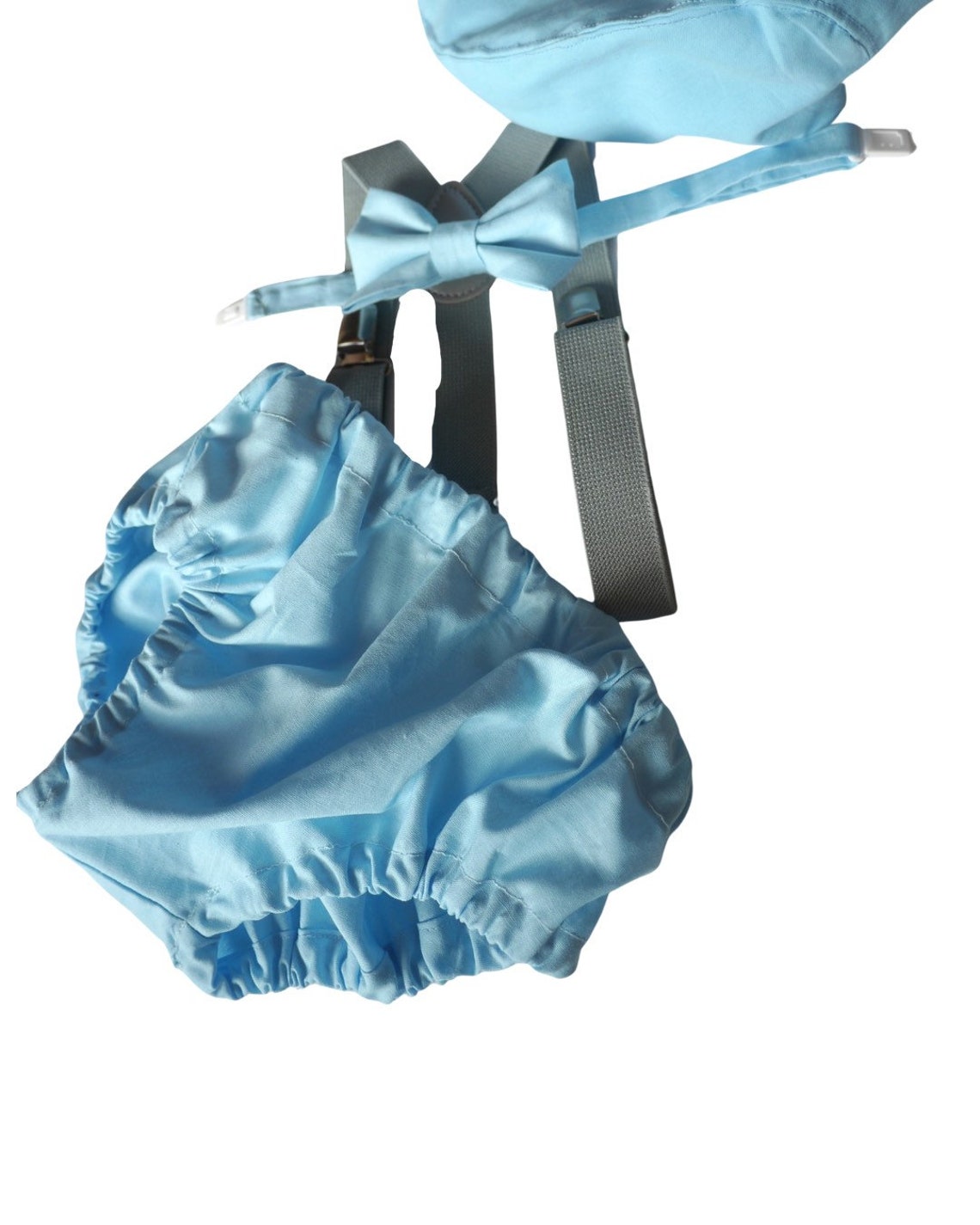 Cake Smash Boy First Birthday super soft black cotton Diaper Cover,black Suspenders,black bow tie, Birthday Photoshoot