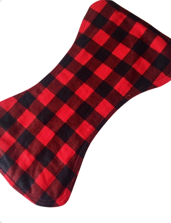 Red and Black Buffalo Plaid Burp Cloth, Baby Burp Cloth, Baby Shower Gift