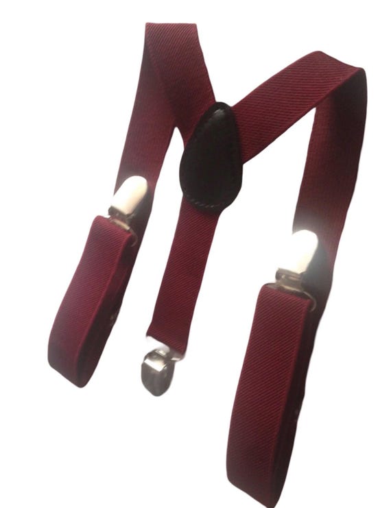 Suspenders, boy suspenders, red suspenders, baby red suspenders, burgundy suspenders, Christmas suspenders, deep red suspenders, dark red