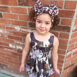 Leopard Print Fabric Bow | Fabric Bow | Baby Bow | Toddler Bow | Baby Headband | Hair Bow | Girls Hair Bow | Leopard Hair Bow | Leopard Bow