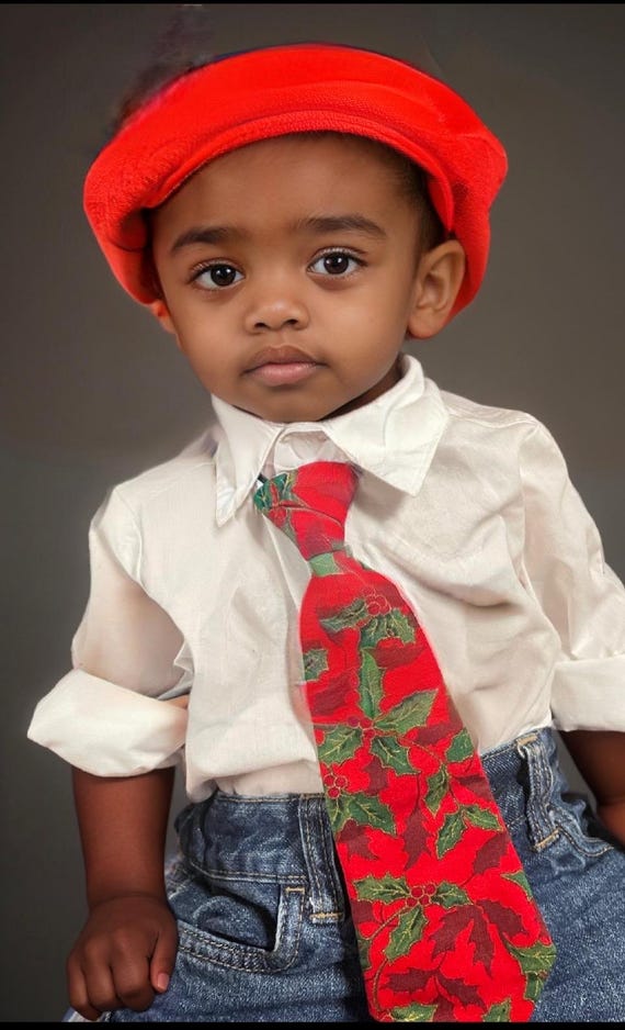 HOLLY Tie Red Neckties Holly Men's baby skinny tie Christmas Green holly  Red Ties Berries necktie Special Order Christmas necktie