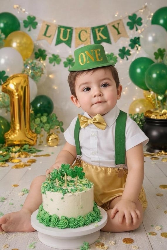 Boy Cake Smash Outfit, Cake Smash Set, St. Patrick’s Day Cake Smash, Lucky One Cake Smash, Irish 1st Birthday, Boy 1st Birthday