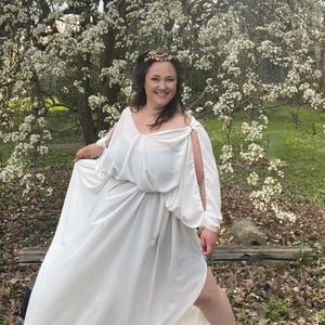 Langes Sommerkleid, Boho Kleid, Hochzeitskleid, Göttinen Kleid, Brautjungfer Kleid, Sommerkleid mit Schlitz, Strandkleid, Geschenk für Sie