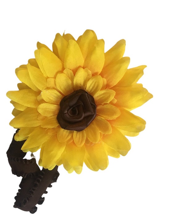 Sunflower Headband - Yellow Headband - Baby Headband - Newborn Headbands - Girls Headband - Flower Girl Headband
