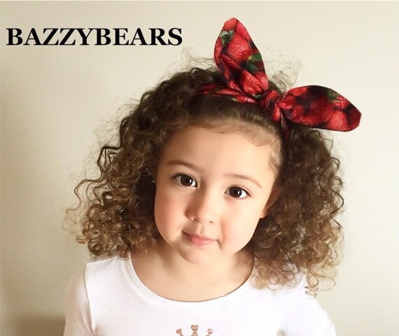 Girls headband/ kids hairband / top knot headband / raspberry headband / milk bath headband
