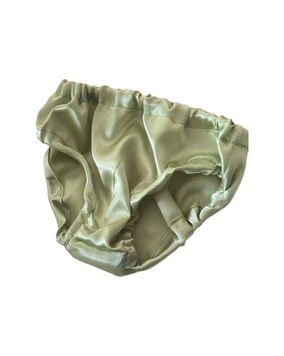 Infant Bloomers - green Bloomers - Diaper Cover - green Diaper Cover - Nappy Cover - Baby Shower - Baby Girl Gift - green bloomer - satin