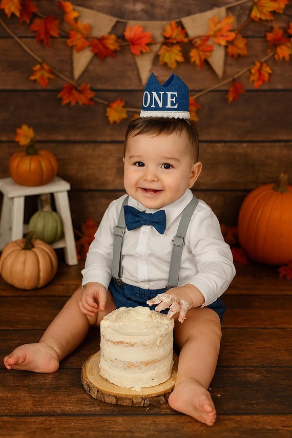 Cake Smash Boy First Birthday super soft navy cotton Diaper Cover,navy Suspenders, navy bow tie, Birthday Photoshoot
