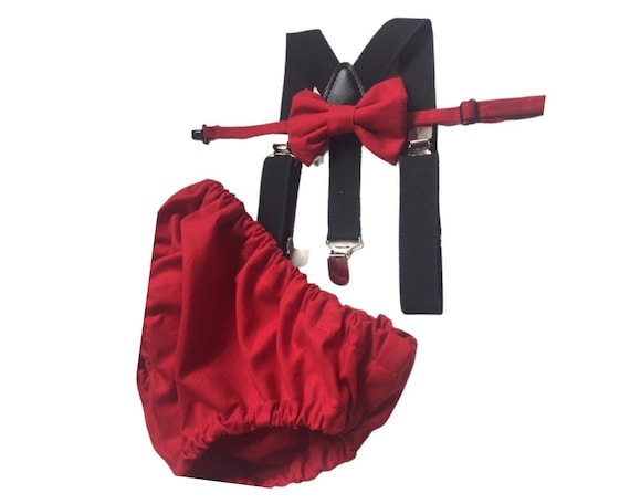 red cake smash outfit boy, red boys bow tie, red bow tie, smash cake outfit boy, red diaper cover bow tie, red baby bow tie, red suspenders