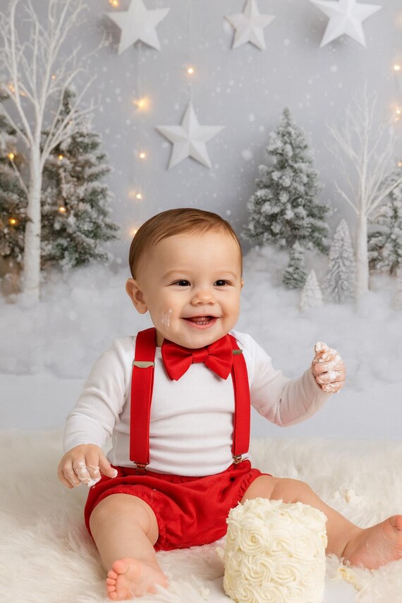 red cake smash outfit boy, red boys bow tie, red bow tie, smash cake outfit boy, red diaper cover bow tie, red baby bow tie, black suspender