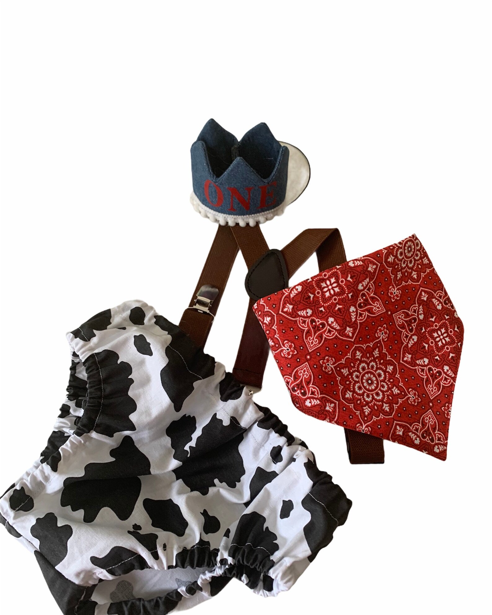 Cowboy Cake Smash Outfit for a Barnyard Birthday