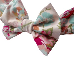 Baby Mädchen Schleifen Stirnbänder - Baby Schleifen Clips - Frühling Stirnbänder Schleifen - Ostern Stirnbänder - Baumwolle Stirnbänder für Babys - Blumen Rosa Baby Schleife