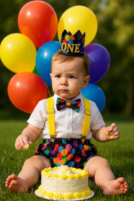 Cake Smash Boy First Birthday super soft black cotton Diaper Cover,red Suspenders,black bow tie, Birthday Photoshoot