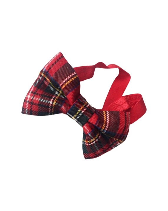 Ted tartan bow, red hair bow, red glitter bow, tartan bow , gold hair bow, girls hair accessories, baby bow , christmas bow,