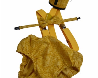 roupa de esmagamento de bolo menino, aniversário de abelha, primeiro aniversário de menino, gravata de bebê, conjunto de gravata de capa de fralda, roupa de menino de 1º aniversário, gravata de bebê, abelha
