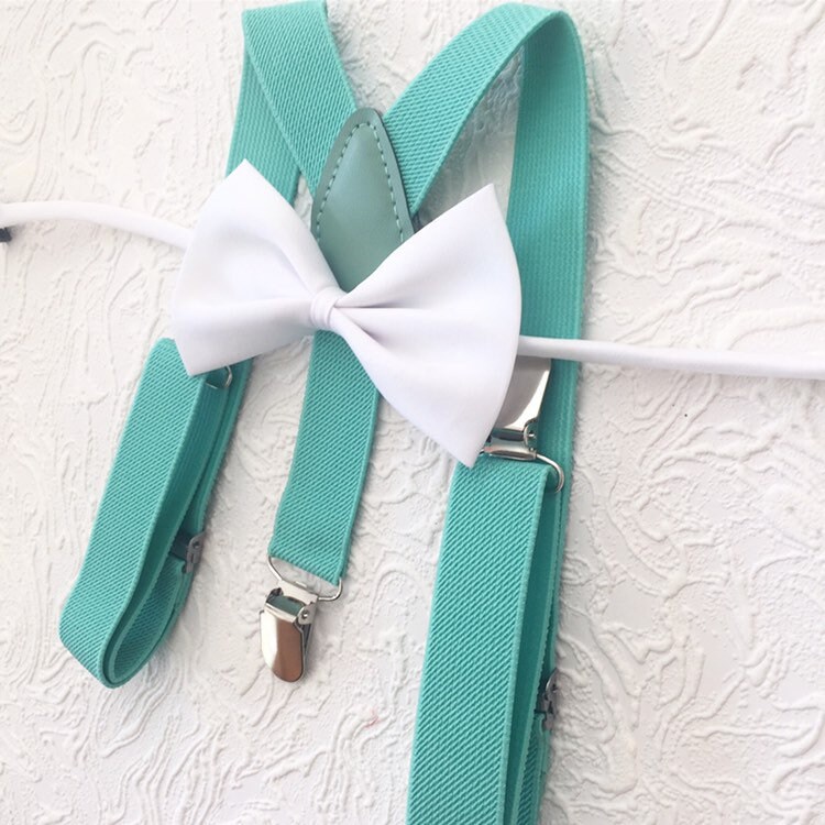 mint suspenders, white bowtie, mint suspender, mint GREEN suspenders