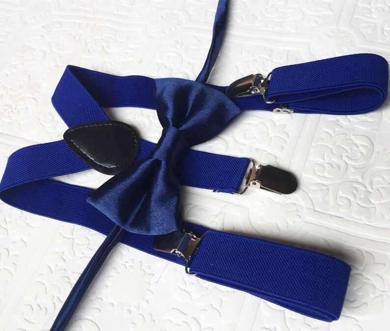 royal blue baby suspenders suspenders and bow tie Baby suspenders blue suspenders set ringbearer bow tie and suspenders blue bow tie