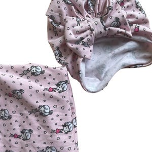 Pink Baby Swaddle Blanket, Pink Baby Swaddle Set, Stretchy Knit Blanket, Bow and Swaddle Set, Newborn Blanket, Baby Girl Pink Swaddle, Bow