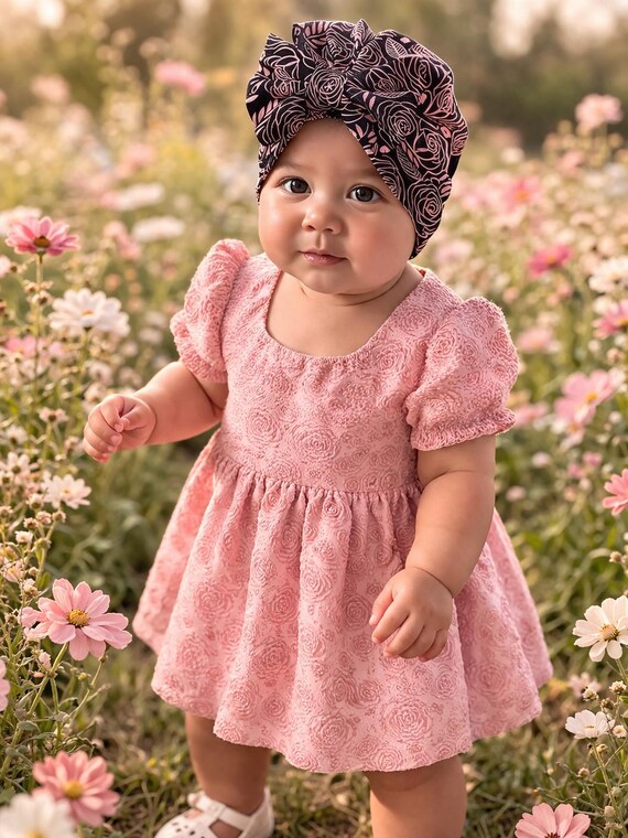 Baby girl, newborn hospital hat, newborn hat, newborn hats baby pink girls hospital beanie cap pink rose