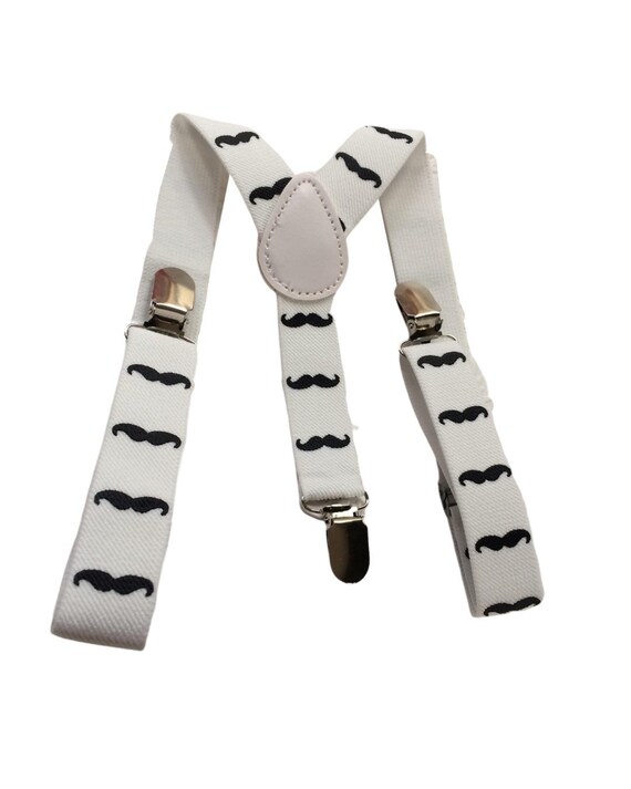 Movember baby suspenders, baby suspenders, toddler suspenders, white suspenders, movember toddler, moustache baby suspenders, suspenders