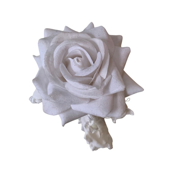 White Rose Headband, Baby Flower Headband, Newborn Headband, Flower Headband, Toddler Flower Headband, Infant Headband, Baby Gift