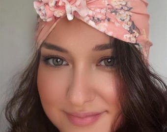 Baby Turban Hat, Baby Girl Turban, FLOWER Baby Turban,Baby Stretchy Hat, Baby Turban Headband, Infant Hat, Newborn Turban, Baby Headbands